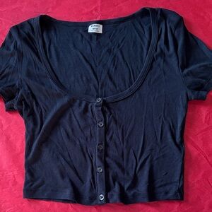 Sunday Best Black Scoop Neck Crop Top